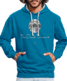 Sweat à Capuche The Chased Diamond - Graphartixry - bleu paon/gris chiné