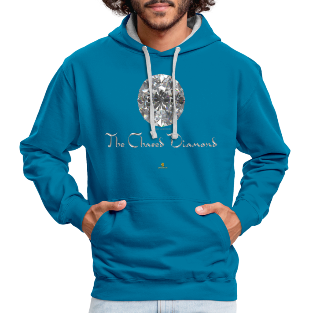 Sweat à Capuche The Chased Diamond - Graphartixry - bleu paon/gris chiné