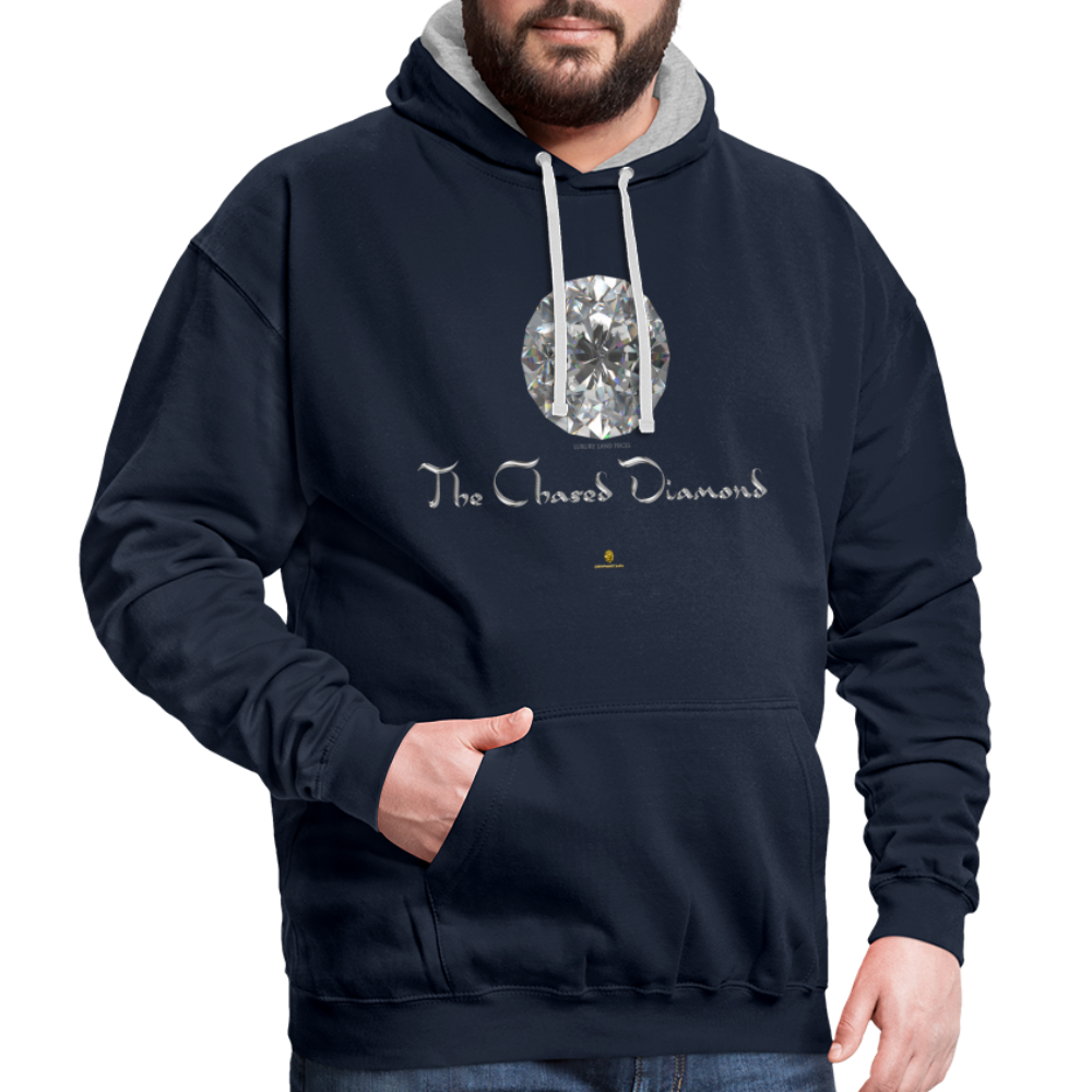 Sweat à Capuche The Chased Diamond - Graphartixry - bleu marine/gris chiné