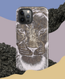 Silver Lion Head Hard Case for iPhone - Graphartixry - baseball cap, unisex pullover hoodie, graphic tees, long hooded sweatshirt, eco friendly bomber jacket, unisex denim jacket, Crossbody Bag, hard case for iPhone, rubber case for airpods, case for Samsung -  Graphartixry