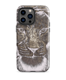 Silver Lion Head Hard Case for iPhone - Graphartixry - baseball cap, unisex pullover hoodie, graphic tees, long hooded sweatshirt, eco friendly bomber jacket, unisex denim jacket, Crossbody Bag, hard case for iPhone, rubber case for airpods, case for Samsung -  Graphartixry