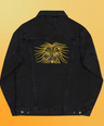 Lion Head Unisex Denim Jacket - Graphartixry - baseball cap, unisex pullover hoodie, graphic tees, long hooded sweatshirt, eco friendly bomber jacket, unisex denim jacket, Crossbody Bag, hard case for iPhone, rubber case for airpods, case for Samsung -  Graphartixry