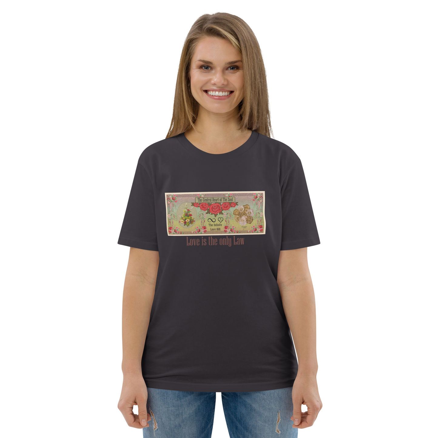 Love Bill Note Unisex Organic Cotton T-Shirt