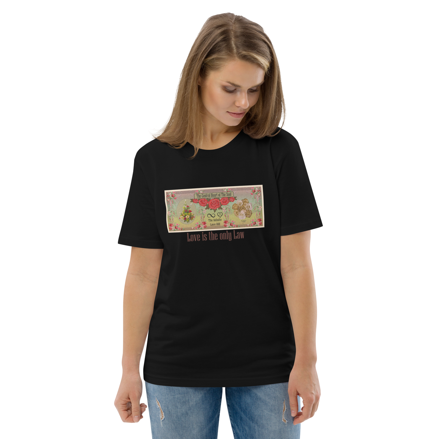 Love Bill Note Unisex Organic Cotton T-Shirt