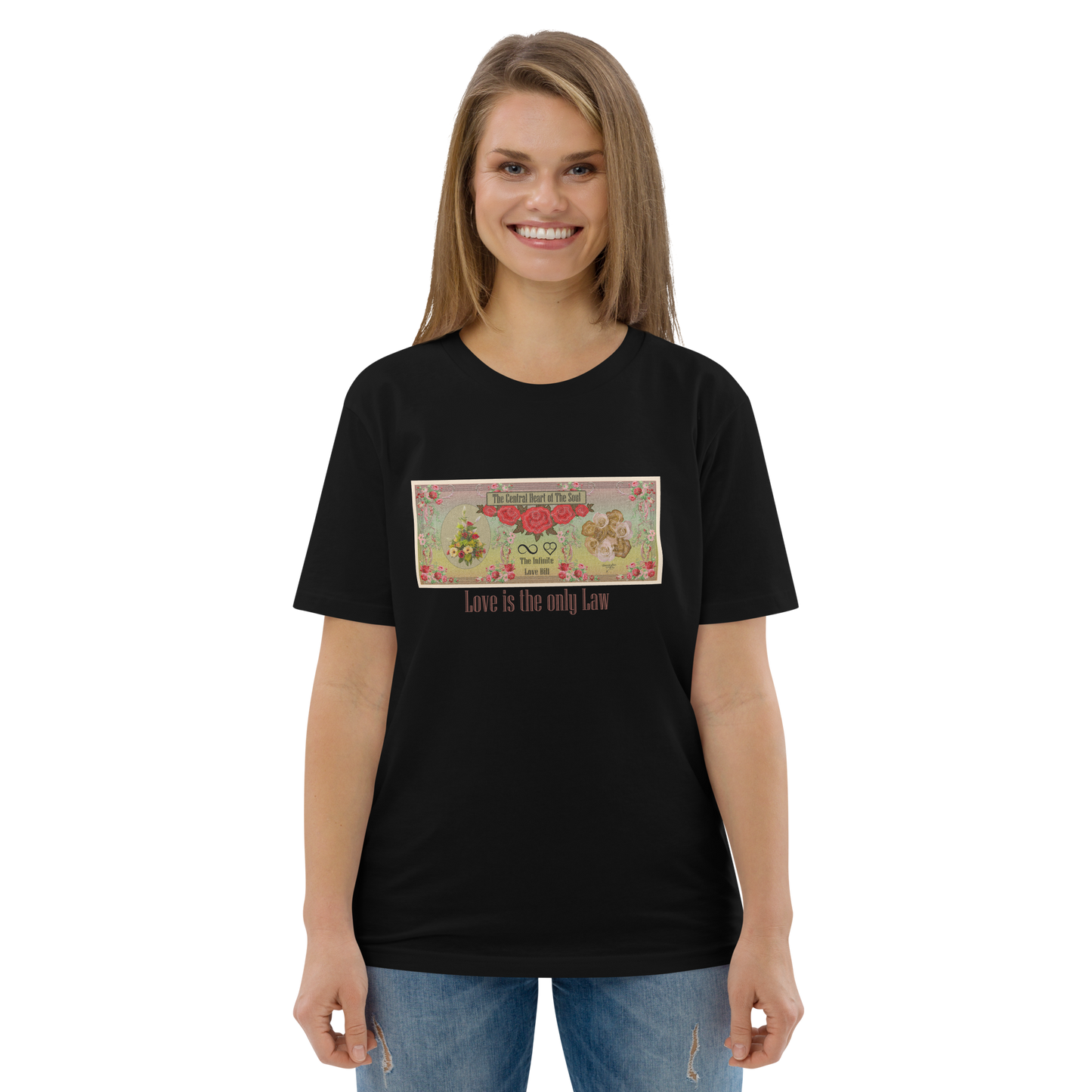 Love Bill Note Unisex Organic Cotton T-Shirt
