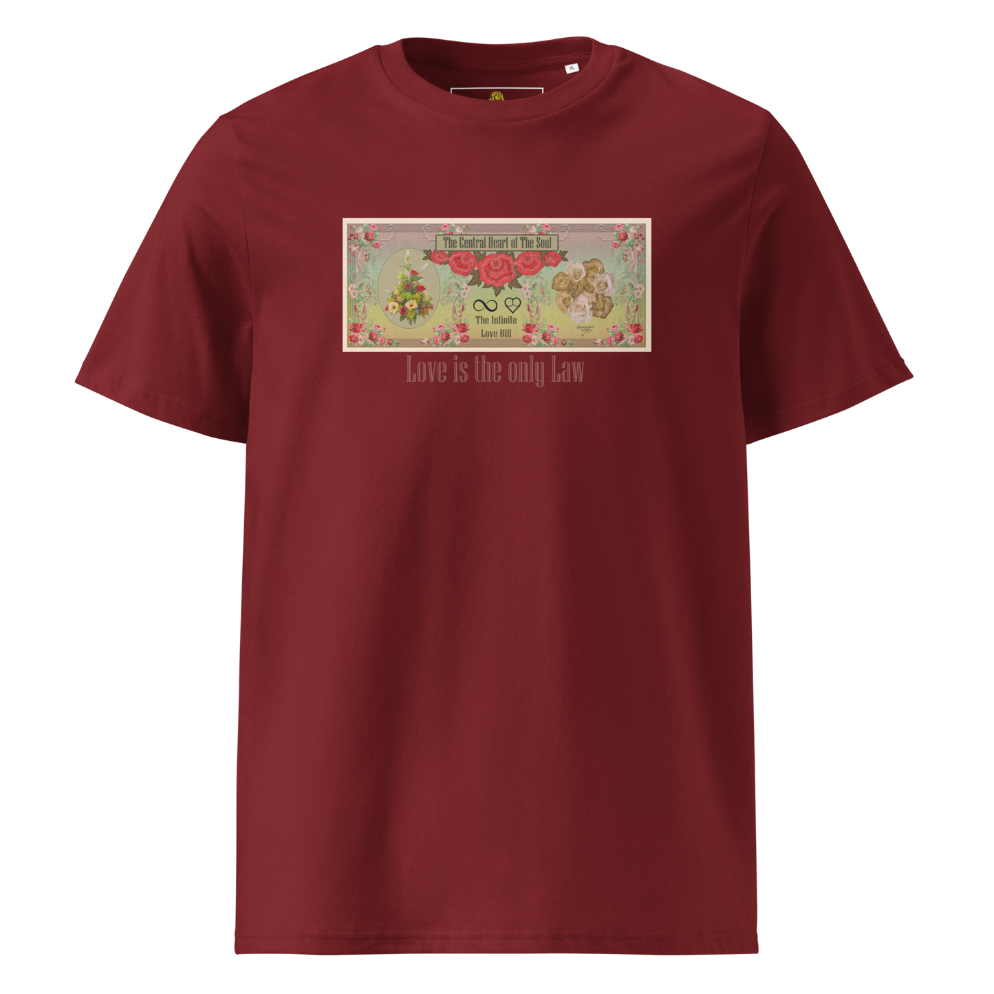 Love Bill Note Unisex Organic Cotton T-Shirt