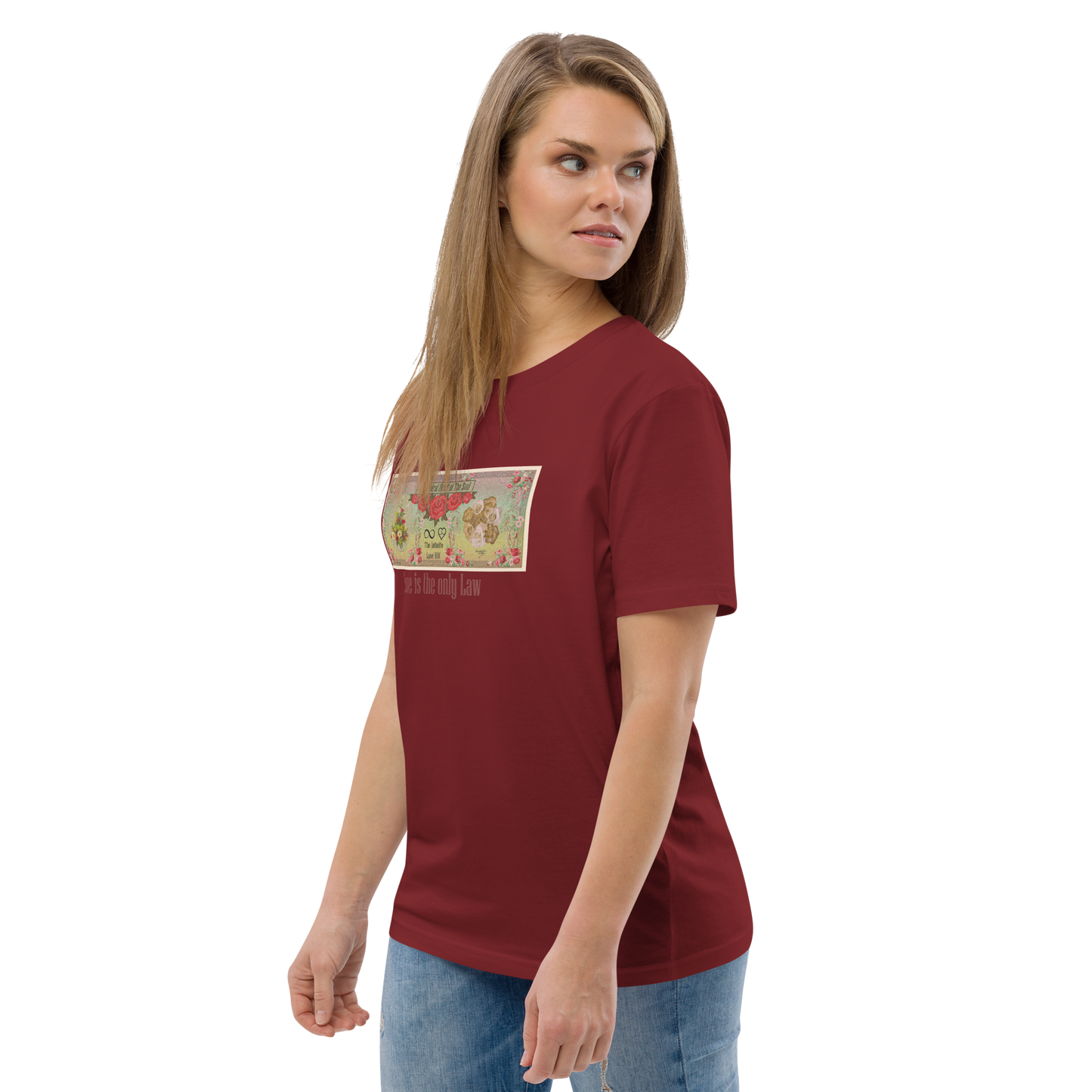 Love Bill Note Unisex Organic Cotton T-Shirt
