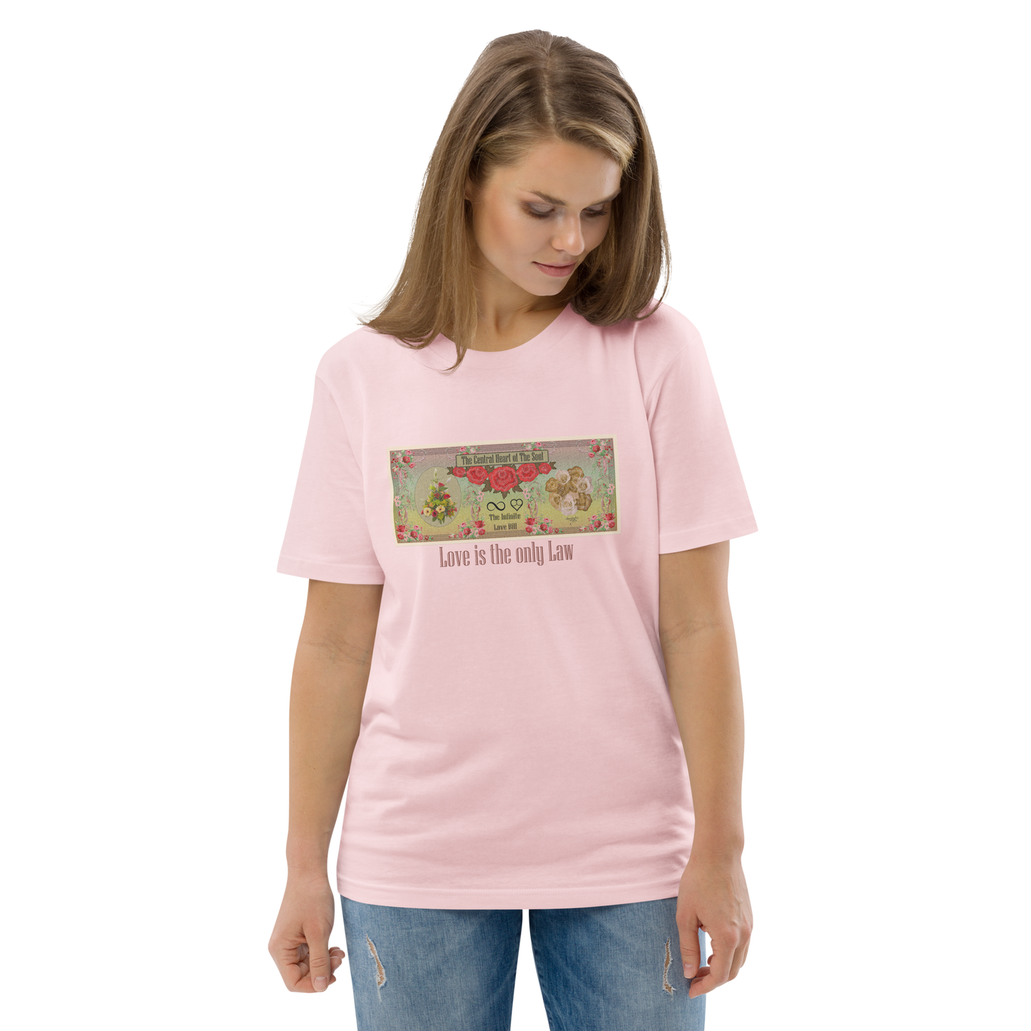 Love Bill Note Unisex Organic Cotton T-Shirt