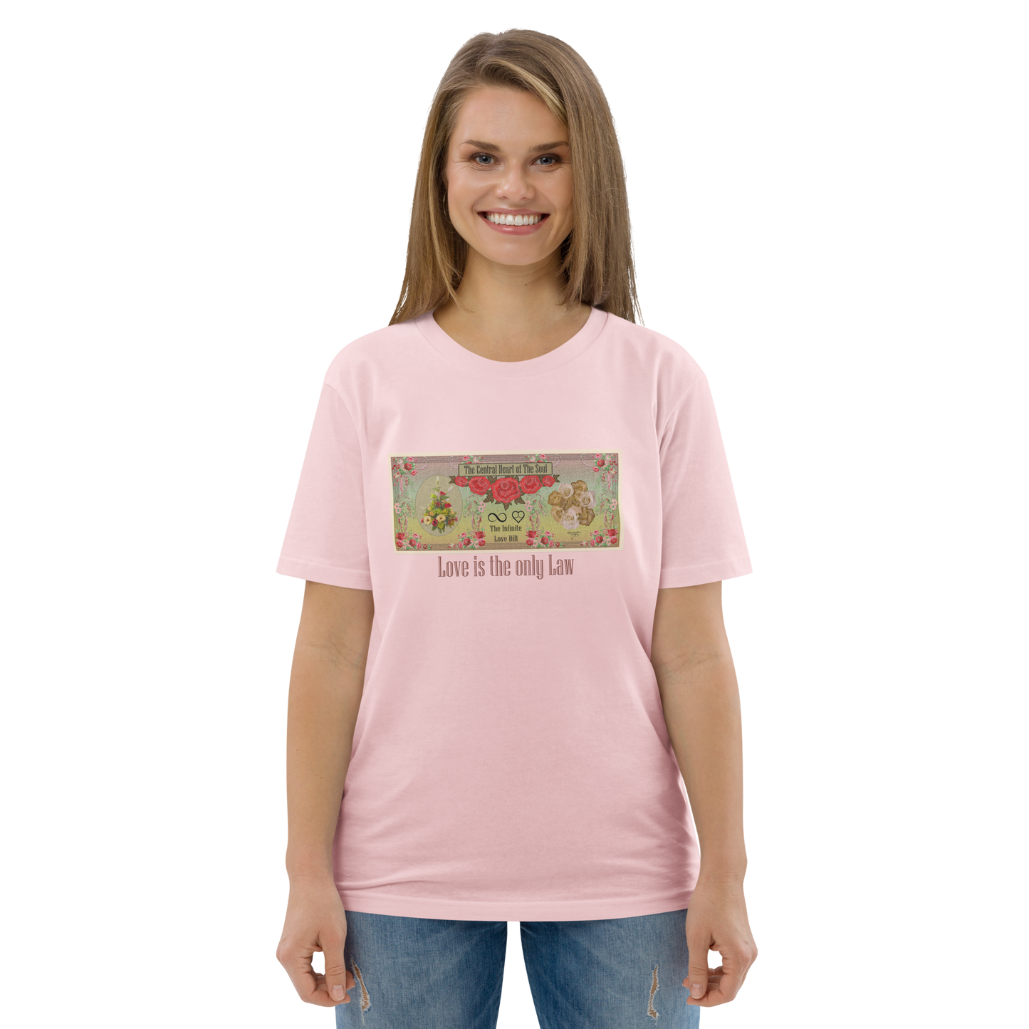 Love Bill Note Unisex Organic Cotton T-Shirt