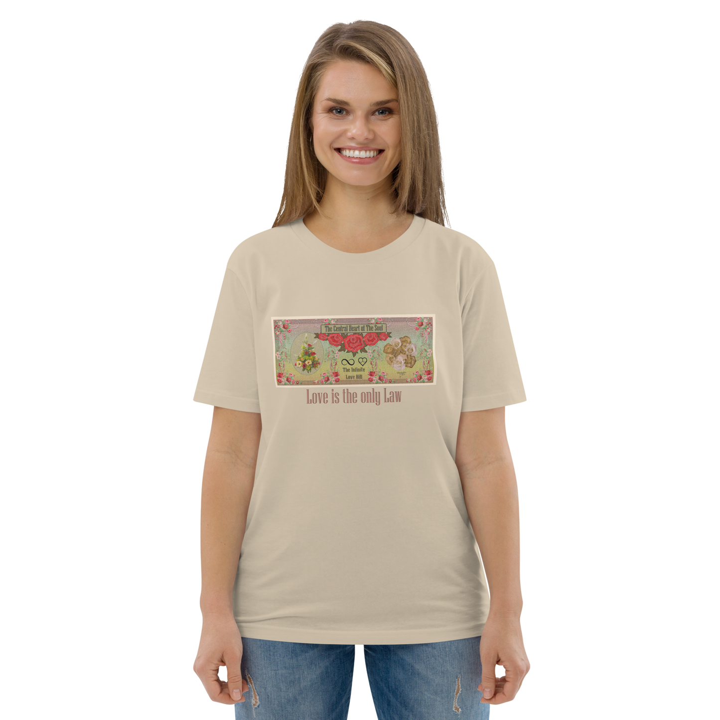 Love Bill Note Unisex Organic Cotton T-Shirt