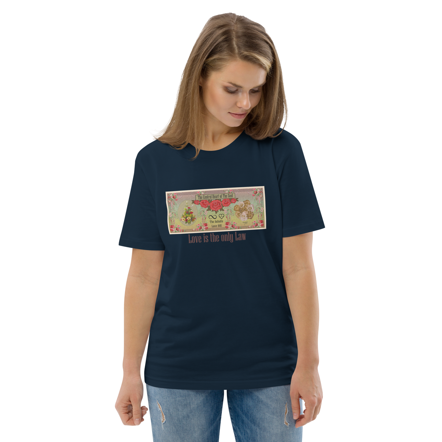 Love Bill Note Unisex Organic Cotton T-Shirt
