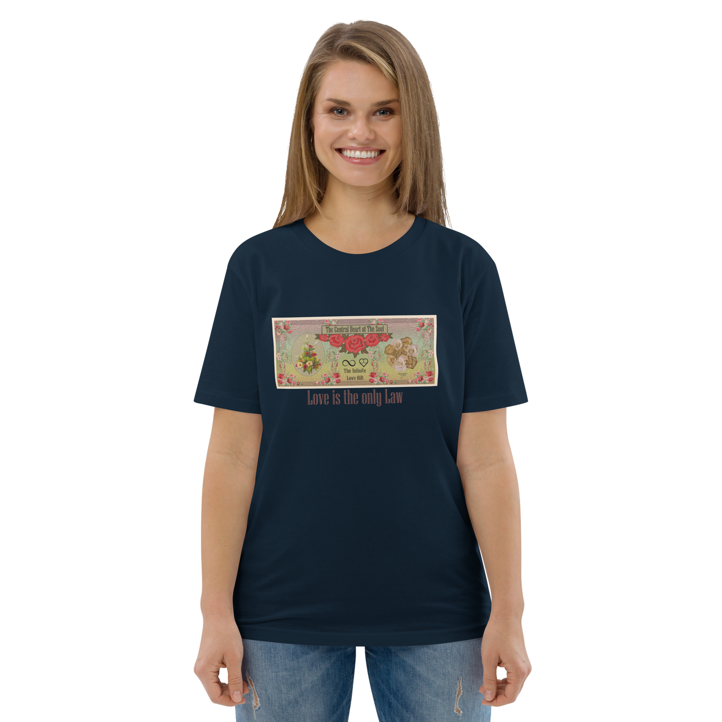 Love Bill Note Unisex Organic Cotton T-Shirt