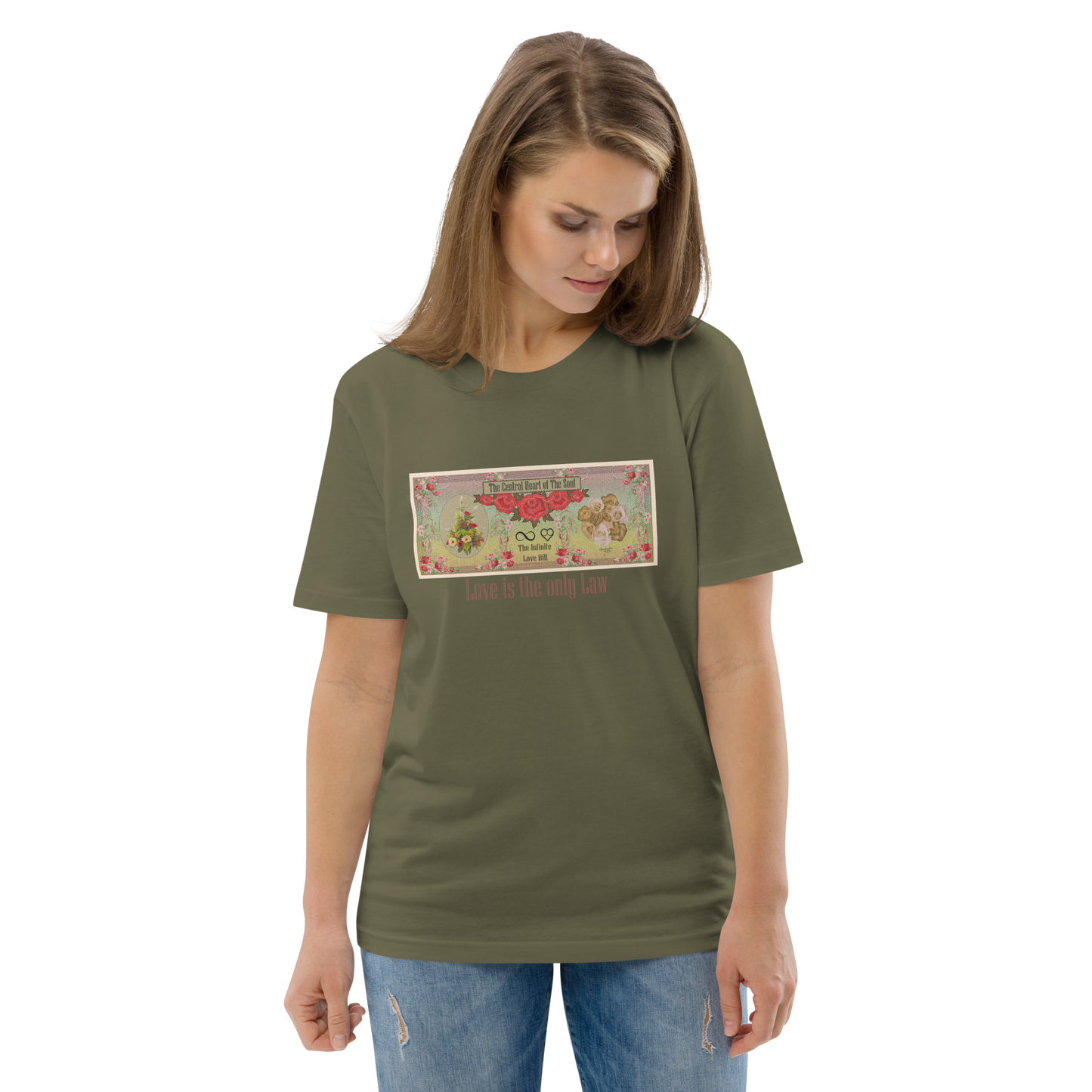Love Bill Note Unisex Organic Cotton T-Shirt