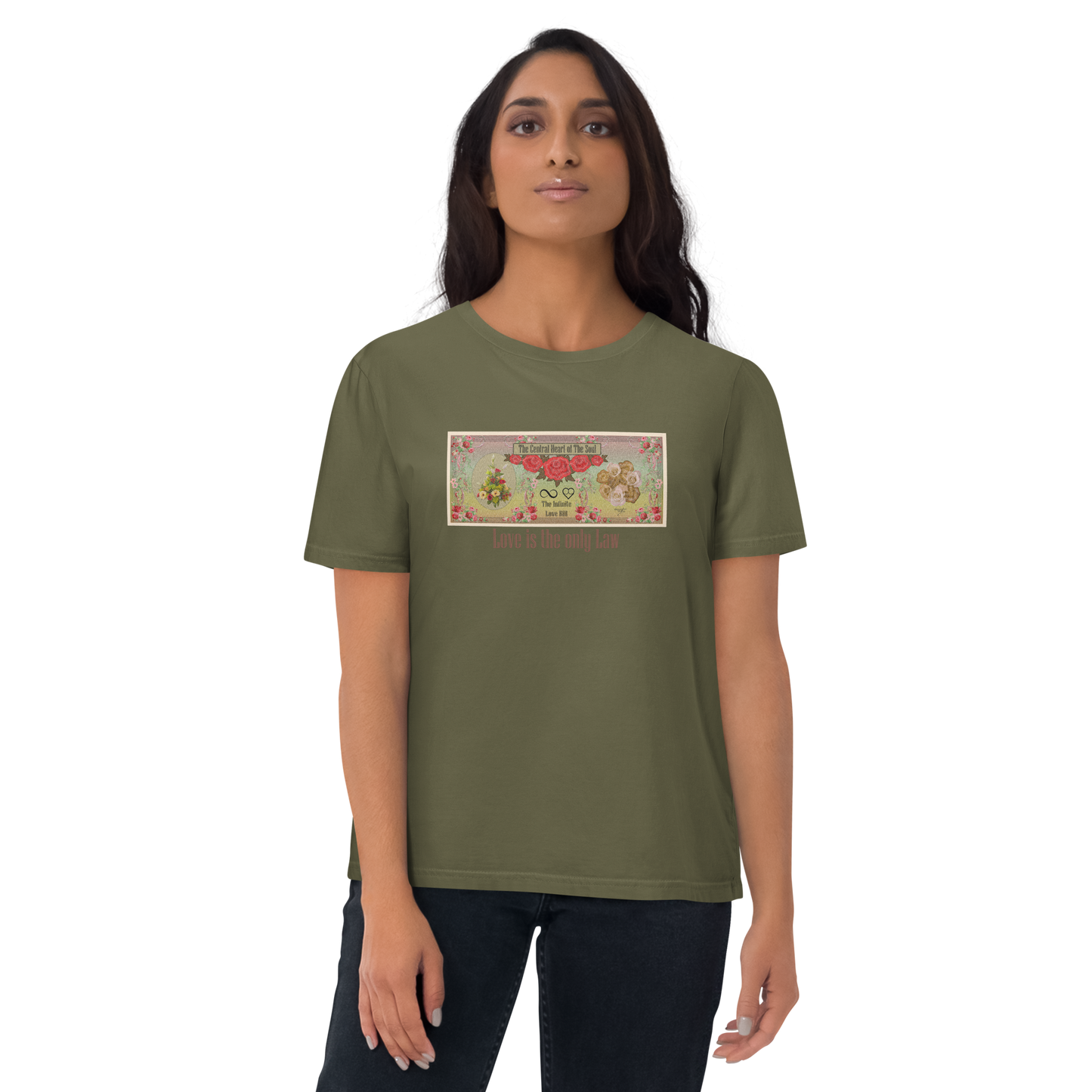 Love Bill Note Unisex Organic Cotton T-Shirt