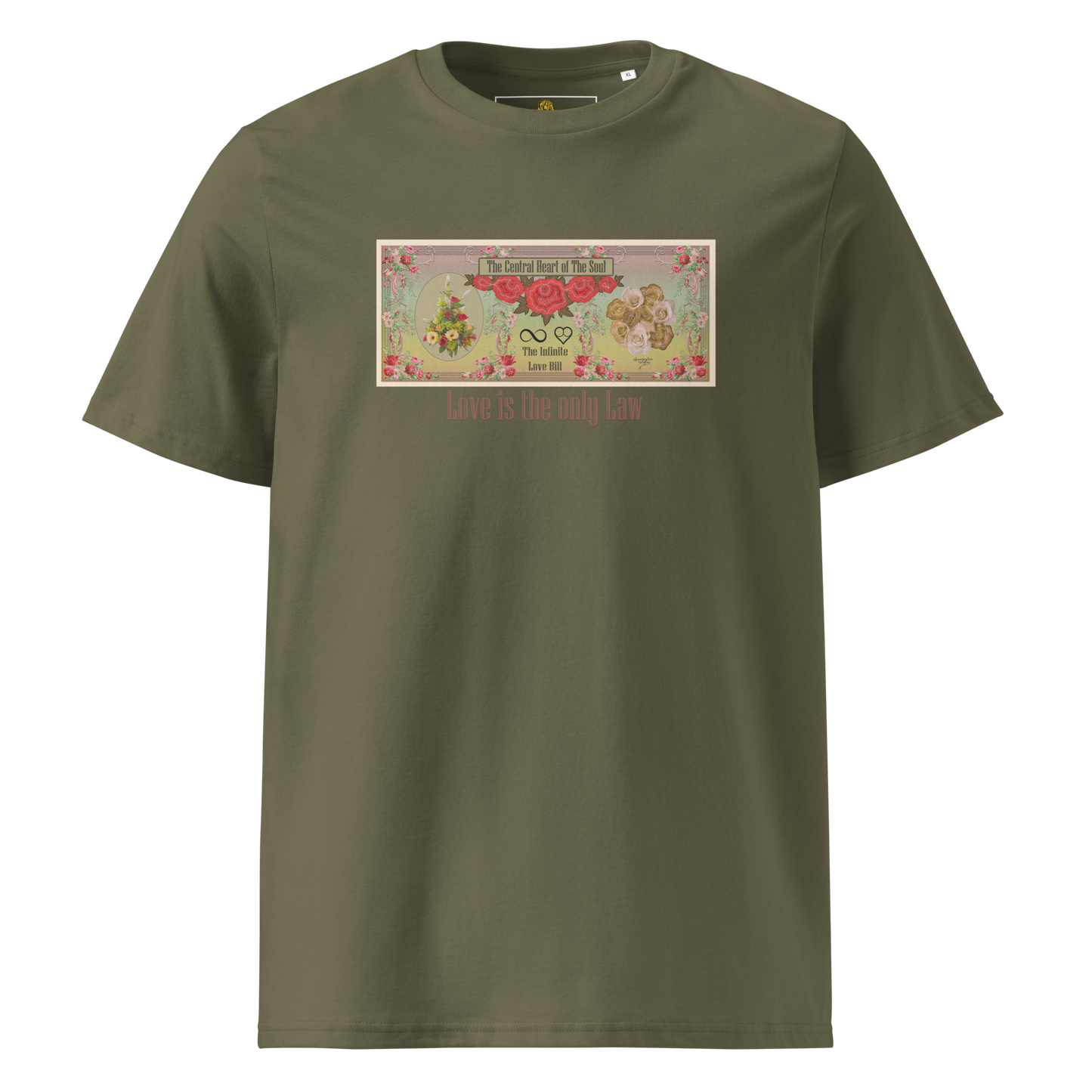 Love Bill Note Unisex Organic Cotton T-Shirt