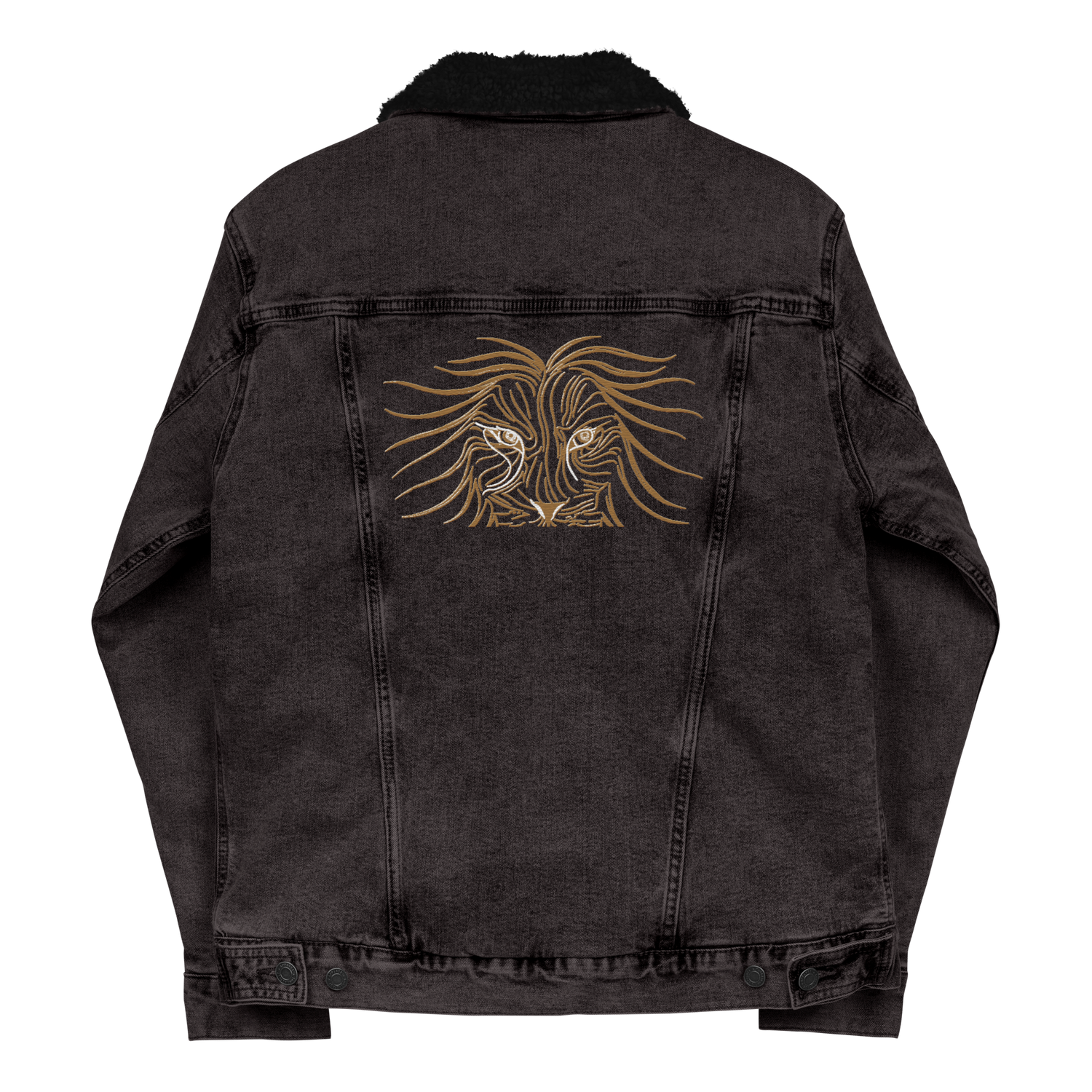 Lion Head Unisex Sherpa Jacket - Graphartixry