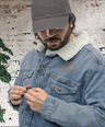 Lion Head Unisex Sherpa Jacket - Graphartixry - baseball cap, unisex pullover hoodie, graphic tees, long hooded sweatshirt, eco friendly bomber jacket, unisex denim jacket, Crossbody Bag, hard case for iPhone, rubber case for airpods, case for Samsung -  Graphartixry