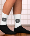 Lion Head Socks Black and White - Graphartixry - baseball cap, unisex pullover hoodie, graphic tees, long hooded sweatshirt, eco friendly bomber jacket, unisex denim jacket, Crossbody Bag, hard case for iPhone, rubber case for airpods, case for Samsung -  Graphartixry