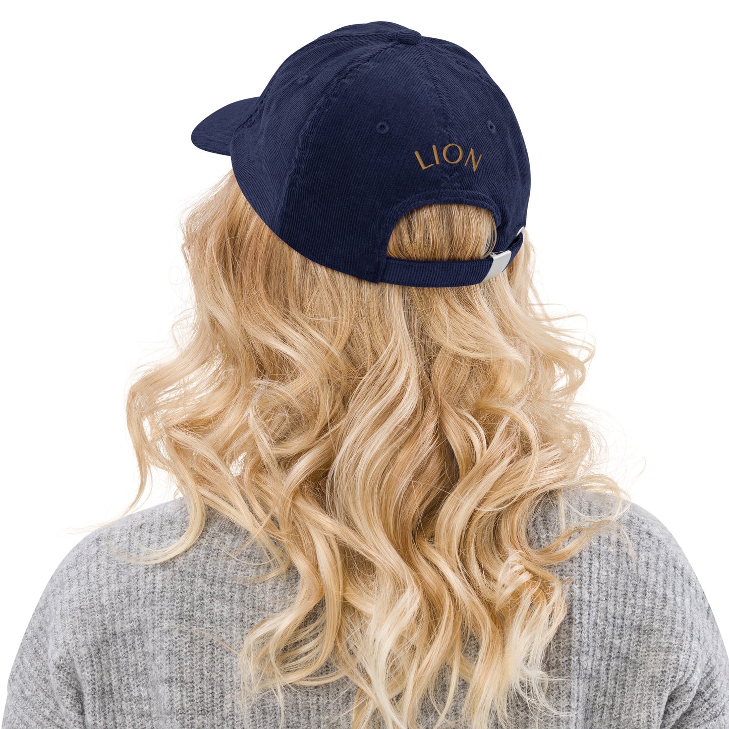 Lion Head Corduroy Cap - Graphartixry - baseball cap, unisex pullover hoodie, graphic tees, long hooded sweatshirt, eco friendly bomber jacket, unisex denim jacket, Crossbody Bag, hard case for iPhone, rubber case for airpods, case for Samsung -  Graphartixry