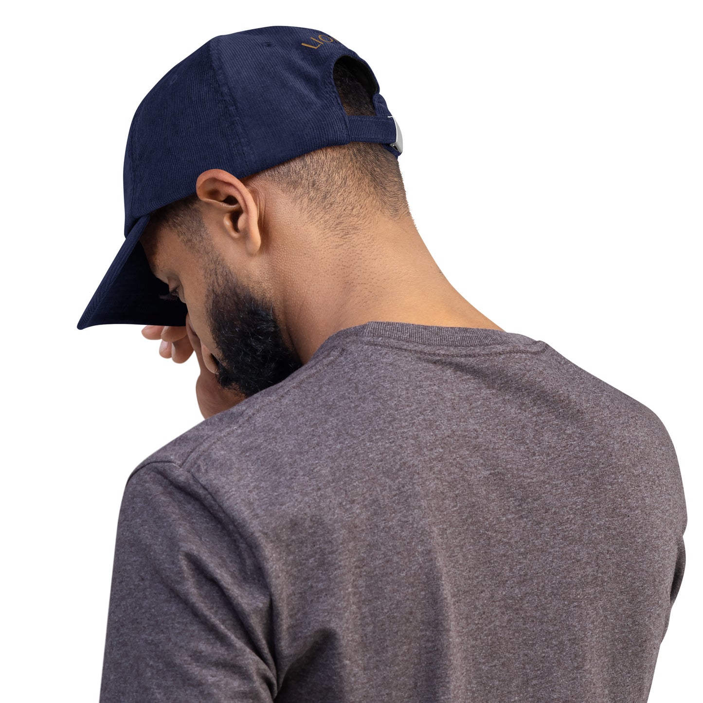 Lion Head Corduroy Cap - Graphartixry - baseball cap, unisex pullover hoodie, graphic tees, long hooded sweatshirt, eco friendly bomber jacket, unisex denim jacket, Crossbody Bag, hard case for iPhone, rubber case for airpods, case for Samsung -  Graphartixry