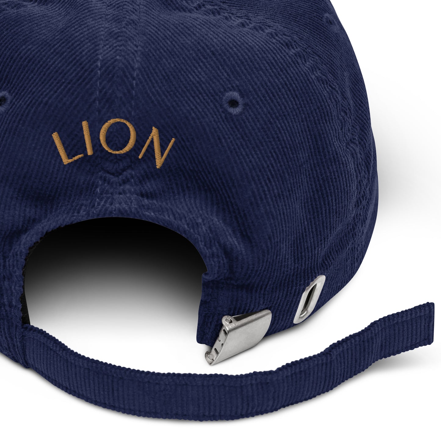 Lion Head Corduroy Cap - Graphartixry - baseball cap, unisex pullover hoodie, graphic tees, long hooded sweatshirt, eco friendly bomber jacket, unisex denim jacket, Crossbody Bag, hard case for iPhone, rubber case for airpods, case for Samsung -  Graphartixry