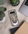 Silver Lion Head Samsung Case - Graphartixry - baseball cap, unisex pullover hoodie, graphic tees, long hooded sweatshirt, eco friendly bomber jacket, unisex denim jacket, Crossbody Bag, hard case for iPhone, rubber case for airpods, case for Samsung -  Graphartixry