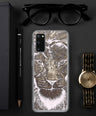 Silver Lion Head Samsung Case - Graphartixry - baseball cap, unisex pullover hoodie, graphic tees, long hooded sweatshirt, eco friendly bomber jacket, unisex denim jacket, Crossbody Bag, hard case for iPhone, rubber case for airpods, case for Samsung -  Graphartixry