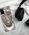 Silver Lion Head Samsung Case - Graphartixry - baseball cap, unisex pullover hoodie, graphic tees, long hooded sweatshirt, eco friendly bomber jacket, unisex denim jacket, Crossbody Bag, hard case for iPhone, rubber case for airpods, case for Samsung -  Graphartixry