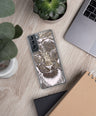 Silver Lion Head Samsung Case - Graphartixry - baseball cap, unisex pullover hoodie, graphic tees, long hooded sweatshirt, eco friendly bomber jacket, unisex denim jacket, Crossbody Bag, hard case for iPhone, rubber case for airpods, case for Samsung -  Graphartixry