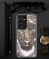 Silver Lion Head Samsung Case - Graphartixry - baseball cap, unisex pullover hoodie, graphic tees, long hooded sweatshirt, eco friendly bomber jacket, unisex denim jacket, Crossbody Bag, hard case for iPhone, rubber case for airpods, case for Samsung -  Graphartixry