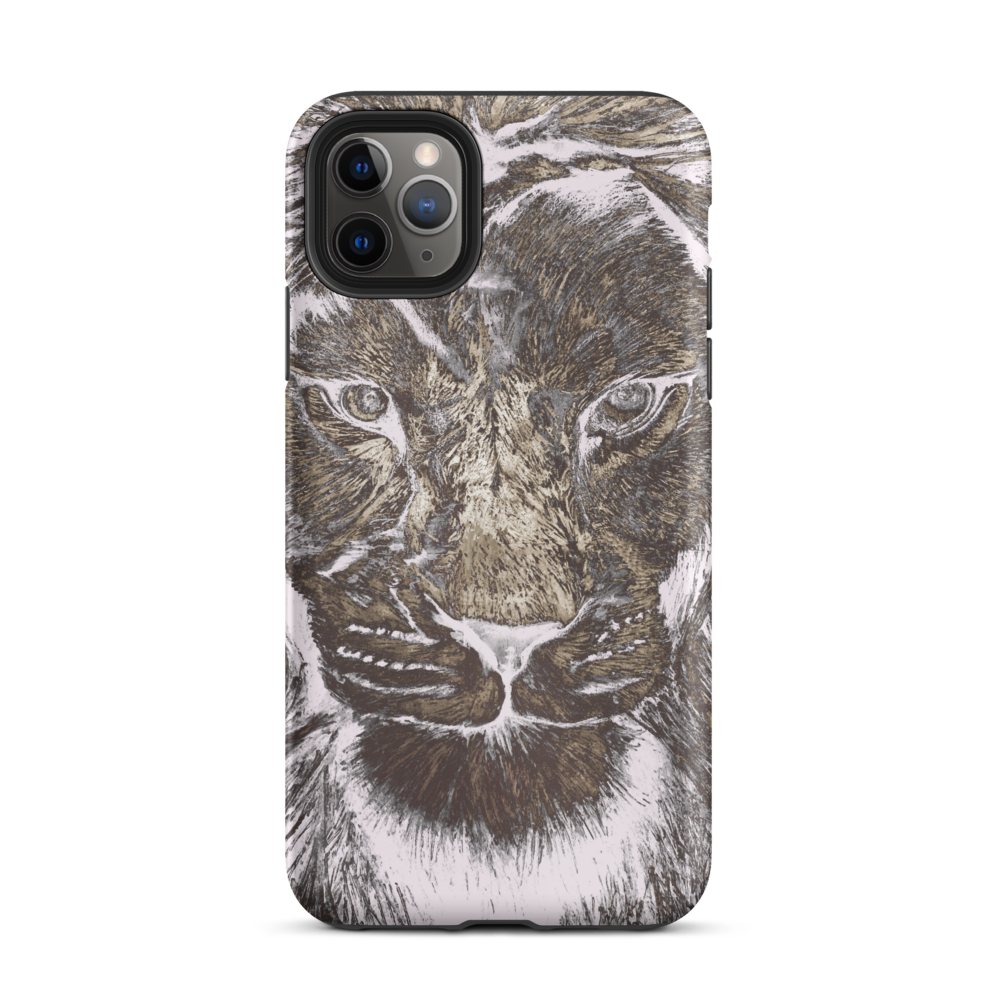 Silver Lion Head Hard Case for iPhone - Graphartixry - baseball cap, unisex pullover hoodie, graphic tees, long hooded sweatshirt, eco friendly bomber jacket, unisex denim jacket, Crossbody Bag, hard case for iPhone, rubber case for airpods, case for Samsung -  Graphartixry