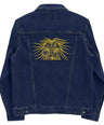 Lion Head Unisex Denim Jacket - Graphartixry - baseball cap, unisex pullover hoodie, graphic tees, long hooded sweatshirt, eco friendly bomber jacket, unisex denim jacket, Crossbody Bag, hard case for iPhone, rubber case for airpods, case for Samsung -  Graphartixry