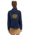 Lion Head Unisex Denim Jacket - Graphartixry - baseball cap, unisex pullover hoodie, graphic tees, long hooded sweatshirt, eco friendly bomber jacket, unisex denim jacket, Crossbody Bag, hard case for iPhone, rubber case for airpods, case for Samsung -  Graphartixry
