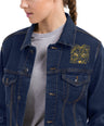 Lion Head Unisex Denim Jacket - Graphartixry - baseball cap, unisex pullover hoodie, graphic tees, long hooded sweatshirt, eco friendly bomber jacket, unisex denim jacket, Crossbody Bag, hard case for iPhone, rubber case for airpods, case for Samsung -  Graphartixry