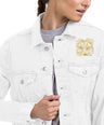 Lion Head Unisex Denim Jacket - Graphartixry - baseball cap, unisex pullover hoodie, graphic tees, long hooded sweatshirt, eco friendly bomber jacket, unisex denim jacket, Crossbody Bag, hard case for iPhone, rubber case for airpods, case for Samsung -  Graphartixry